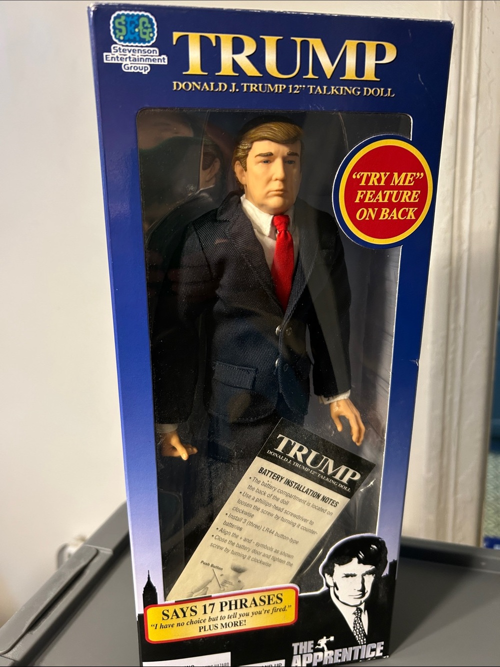 Trump Donald J. Trump 12" Talking Doll - Navy Suit with Red Tie TRUMP DOLL